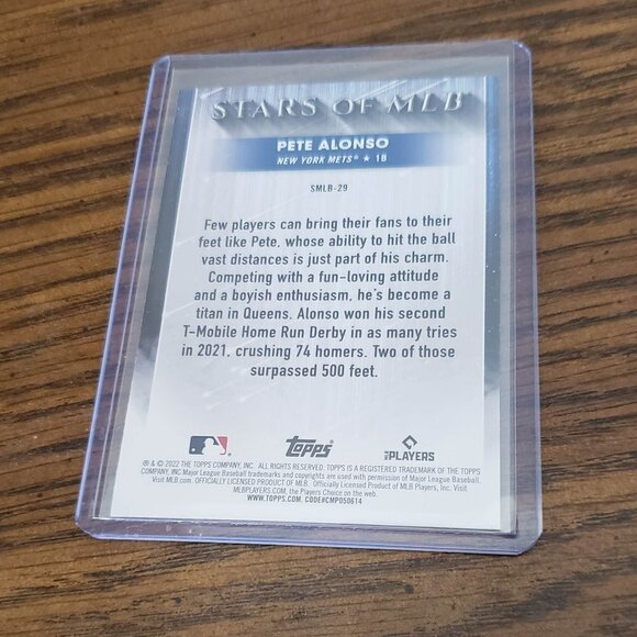 2022 Topps Series 1 Pete Alonso Stars of the MLB #SMLB-29 New York Mets - Picture 3 of 3